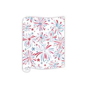 Table Runner - Red White and Blue Fireworks