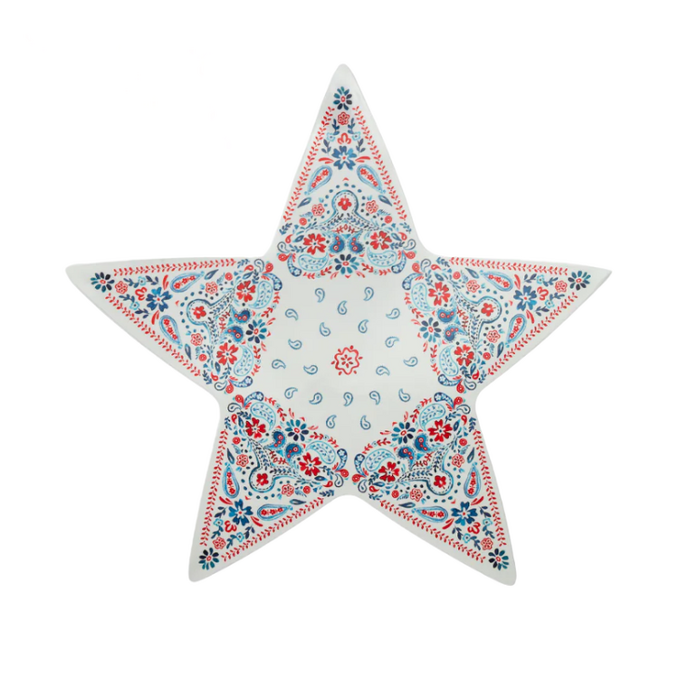 Star Platter Melamine - Blue