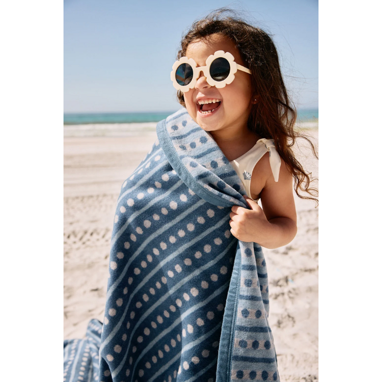 Chappy Wrap Beach Pebble Cornflower