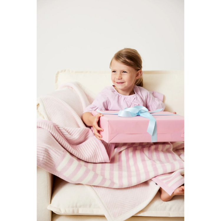 Chappy Wrap Mini Sweet Pea Stripe Mini Blush