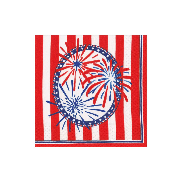 Stars, Stripes and Sparks Cocktail Napkin