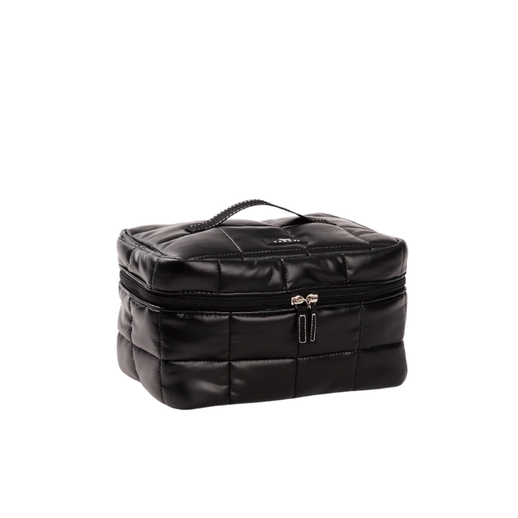 Scout by Bungalow All Aboard Train Case Black Box Quilted