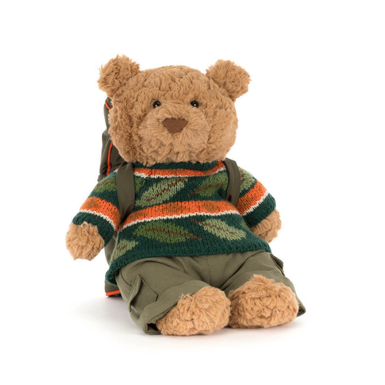 jellycat Bartholomew Bear Hiking Outfit