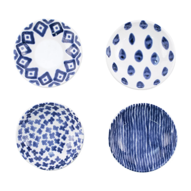 Vietri Santorini Assorted Condiment Bowls Set of 4