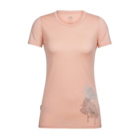 Icebreaker Women's Tech Lite Short Sleeve Low Crewe - Through the Forest