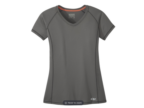 Outdoor Research Women's Echo Short Sleeve Tee- Pewter - XXS