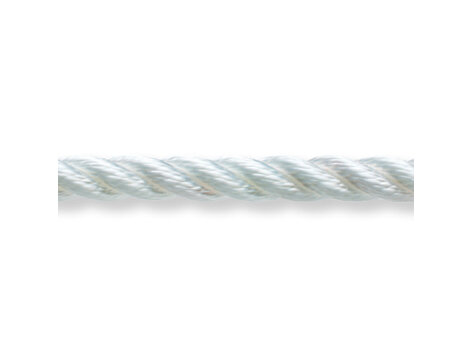 New England Ropes White Classic 3 Strand Continuous Filament Polyester Boat Rigging Cord (By the Foot)