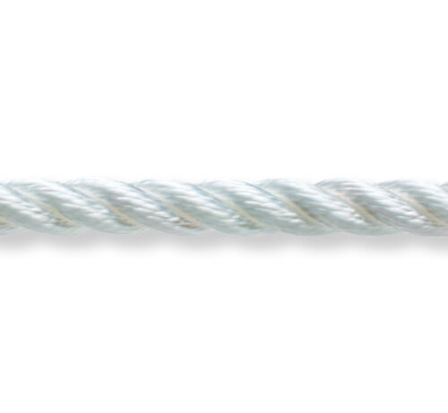 New England Ropes White Classic 3 Strand Continuous Filament Polyester Boat Rigging Cord (By the Foot)