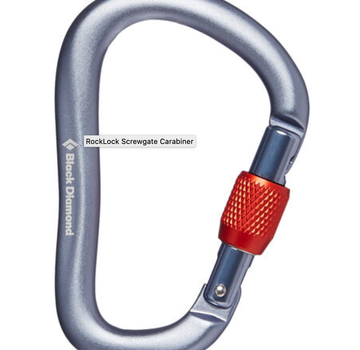 Black Diamond Rocklock Screwgate Carabiner - Gray