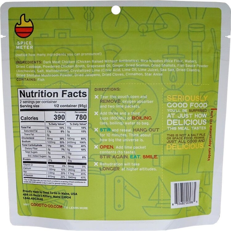 Good To-Go Chicken Pho Dehydrated Meal