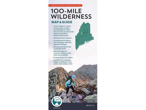 Appalachian Mountain Club AMC 100 Mile Wilderness Map & Guide