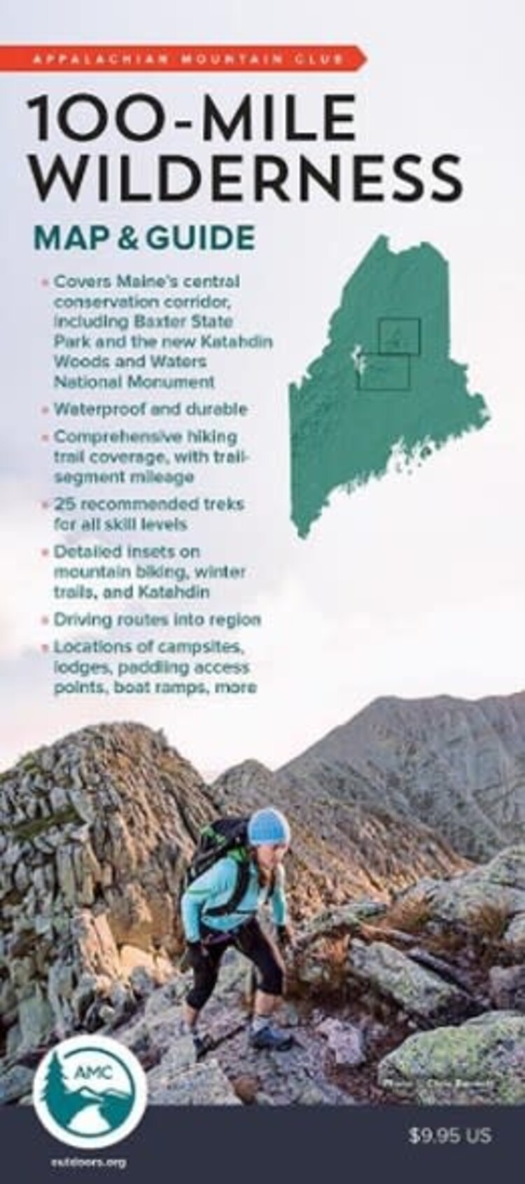 Appalachian Mountain Club AMC 100 Mile Wilderness Map & Guide