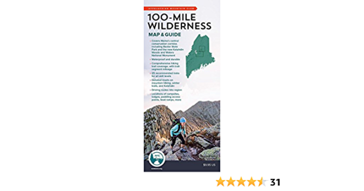 Appalachian Mountain Club AMC 100 Mile Wilderness Map & Guide