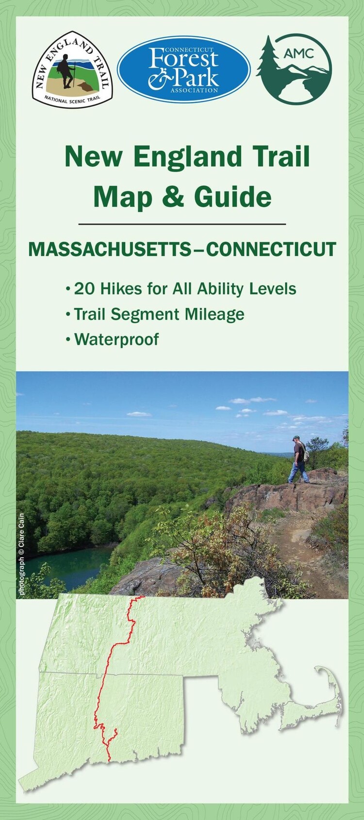 Appalachian Mountain Club AMC New England Trail Map & Guide: Massachusetts-Connecticut