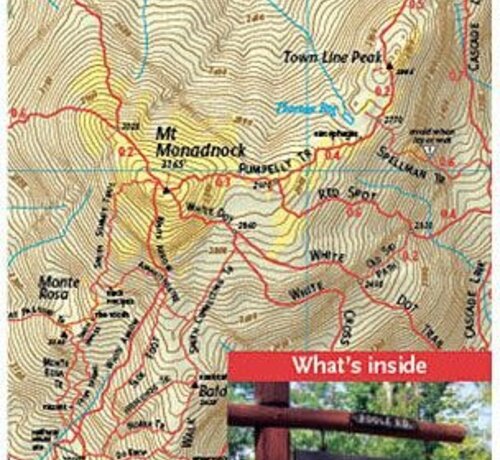 Map Adventures Mount Monadnock Trail Map:  Southern New Hampshire