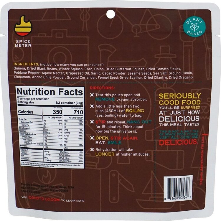 Good To-Go Mexican Quinoa Dehydrated Meal