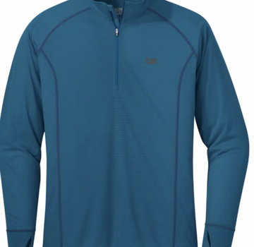 Avalanche Men's UPF 50+ Protection Long Sleeve Sun Top With Zipper Pocket 