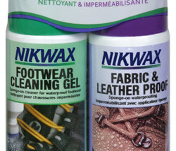 Nikwax Waterproofing Wax for Leather Liquid Duo-Pack 4.2 oz Footwear Waterproofing