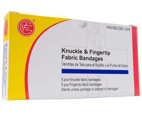 Genuine First Aid 8 Bandage, 8 Knuckle, & 16 Fingertip Bandages