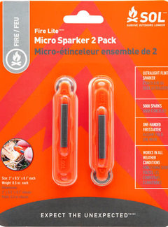 SOL Survive Outdoors Longer Fire Lite Micro Sparker 2-Pack