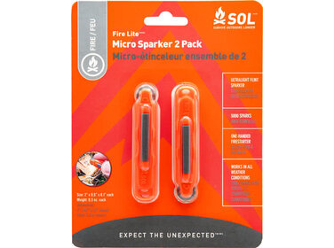 SOL Survive Outdoors Longer Fire Lite Micro Sparker 2-Pack