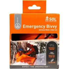 SOL Survive Outdoors Longer Emergency Bivvy w/ Rescue Whistle & Tinder Cord