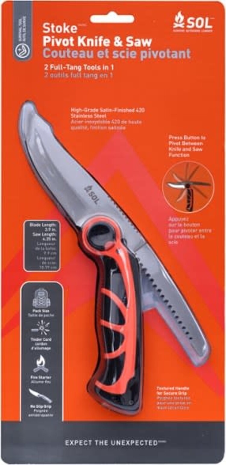 SOL Survive Outdoors Longer Stoke Pivot Knife & Saw