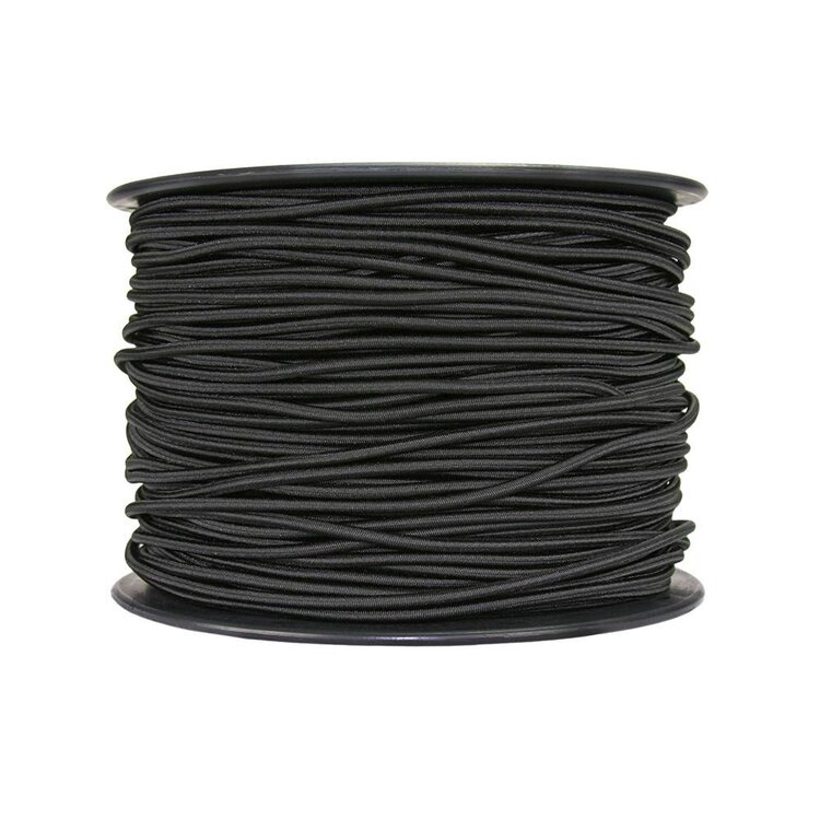 Sterling Rope 1/8" (3mm) Shock Cord Black (by the foot)