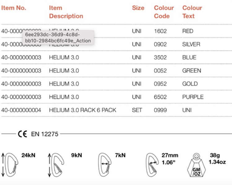 Wild Country Helium 3.0 Carabiner