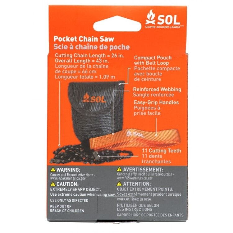 SOL Survive Outdoors Longer Pocket Chain Saw with Pouch