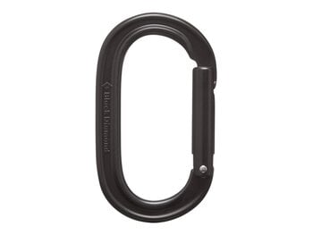 Black Diamond Oval Keylock Carabiner Black - Non Locking