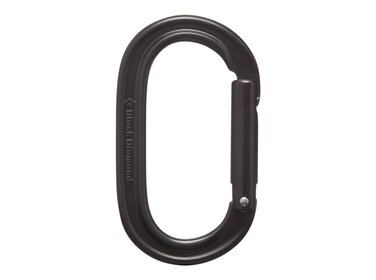 Black Diamond Oval Keylock Carabiner Black - Non Locking