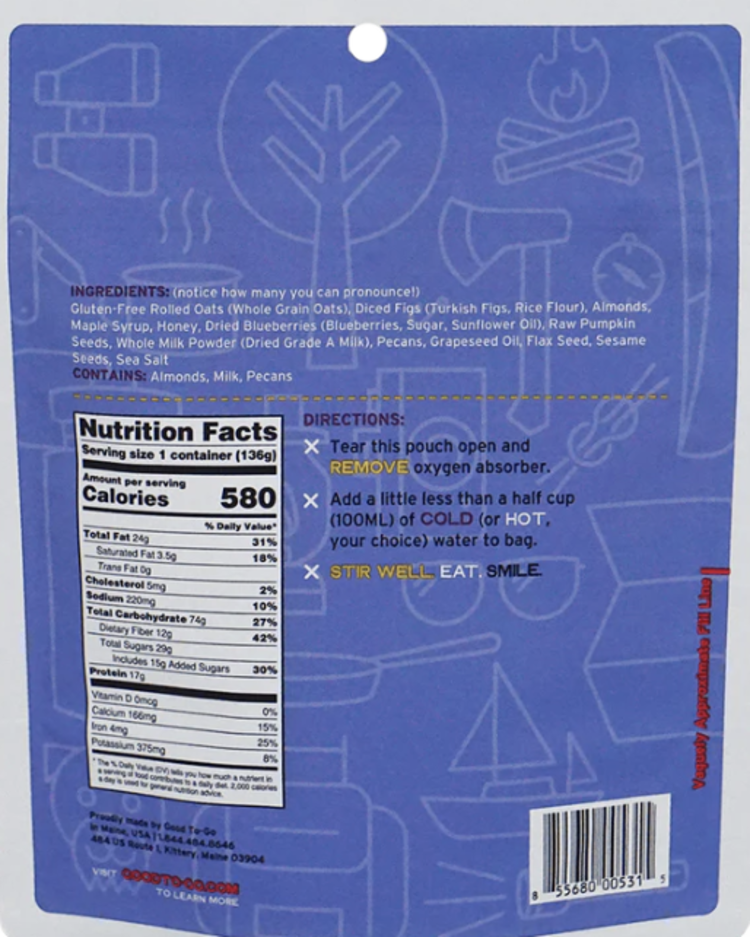 Good To-Go Granola Dehydrated Meal - Single