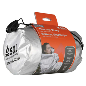 SOL Survive Outdoors Longer Thermal Bivvy with Rescue Whistle