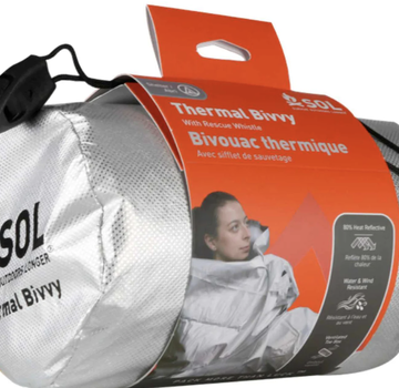SOL Survive Outdoors Longer Thermal Bivvy with Rescue Whistle