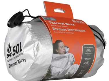 SOL Survive Outdoors Longer Thermal Bivvy with Rescue Whistle