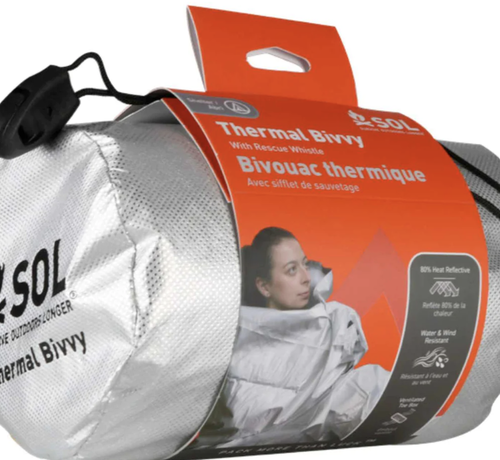 SOL Survive Outdoors Longer Thermal Bivvy with Rescue Whistle