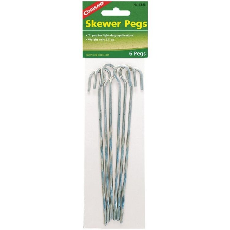 COGHLANS Steel Skewer Tent Pegs 7" 6 PK