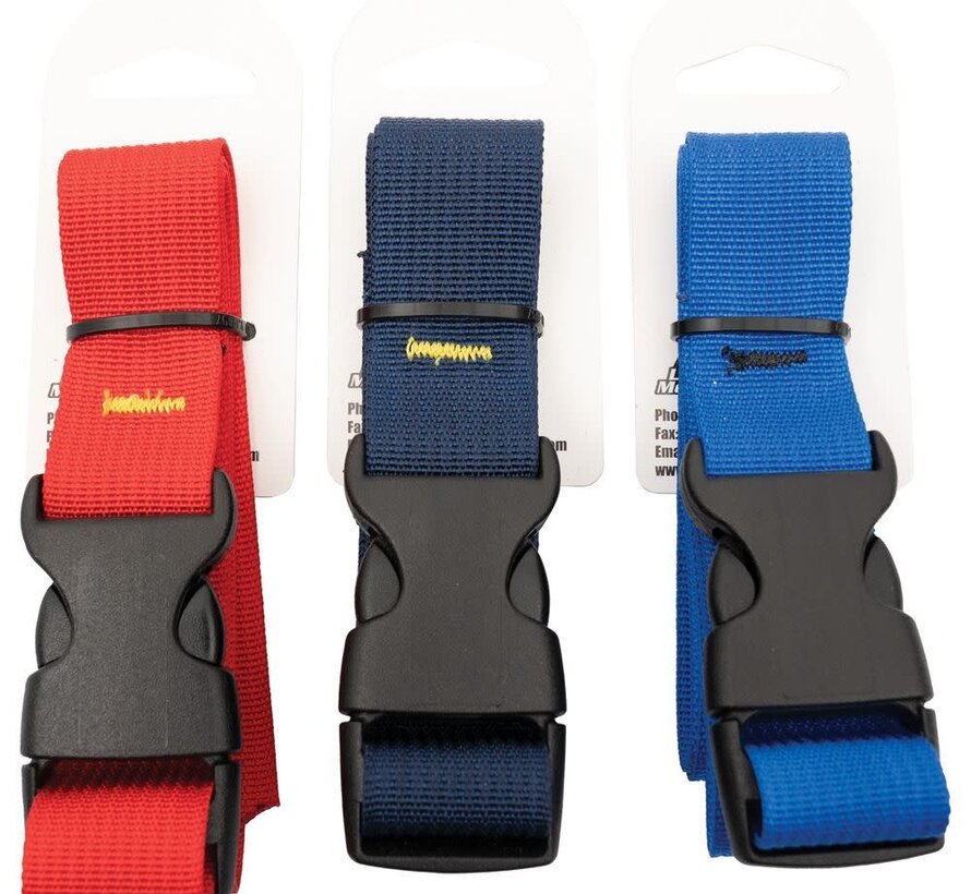 Side Release Buckle Strap - Assorted Colors 1" x 36"