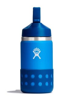 Hydro Flask Kid's 12 oz Wide Mouth Water Bottle w/ Straw Cap and Boot