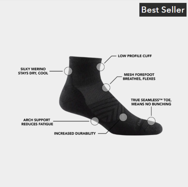 Darn Tough Vermont Men's 1/4 Ultra-Lightweight