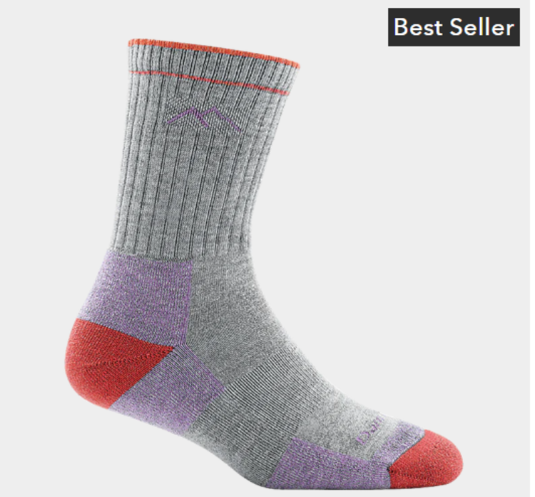 Darn Tough Vermont Women's Hiker Coolmax Micro Crew Midweight w/Cushion