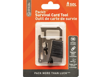 SOL Survive Outdoors Longer PackIt Survival Card Tool