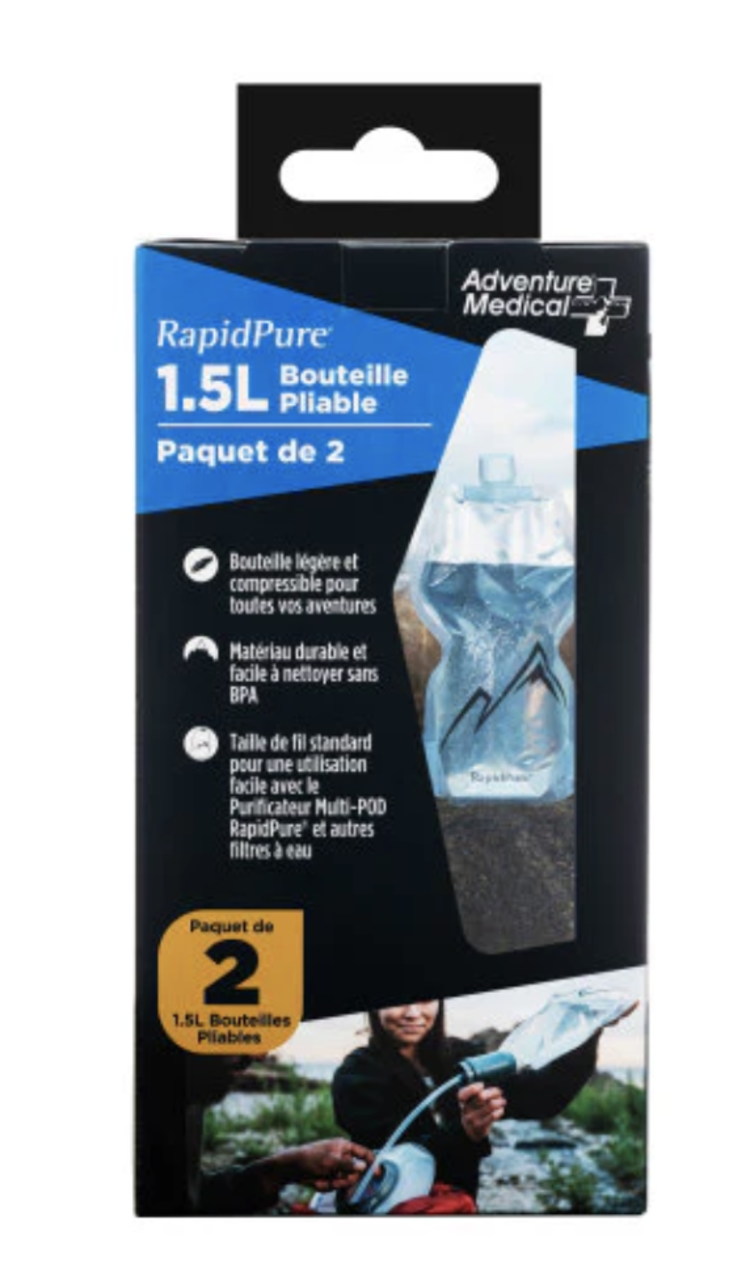 RapidPure RapidPure 1.5L Collapsible Bottle (2 pk)
