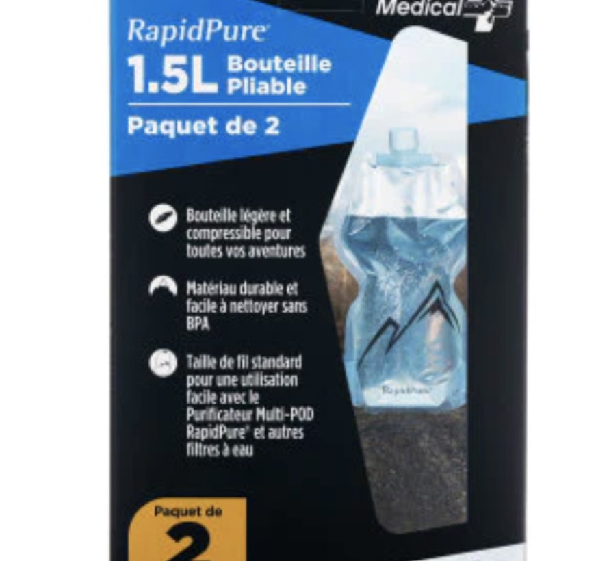 RapidPure 1.5L Collapsible Bottle (2 pk)