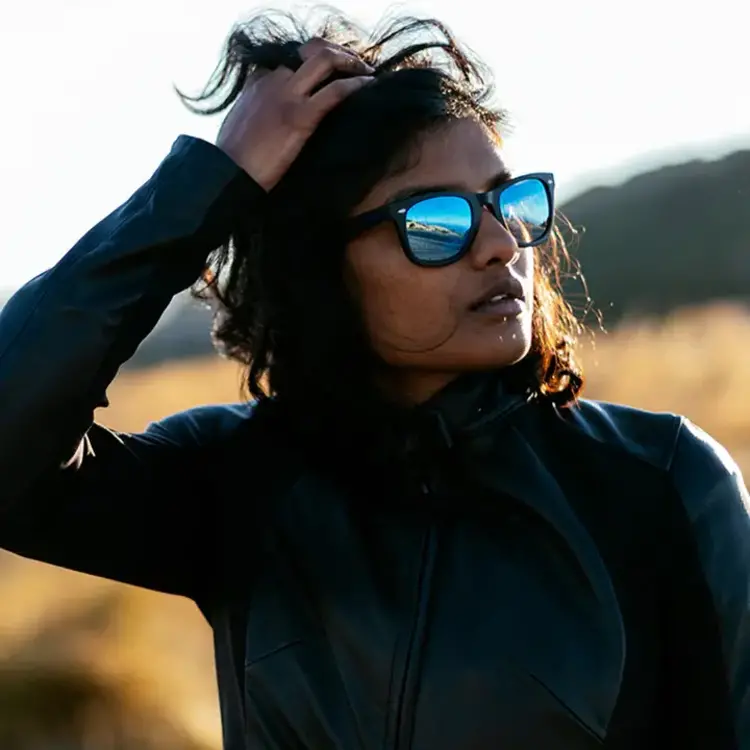 Revo Forge Sunglasses - Matte Black/Blue Water