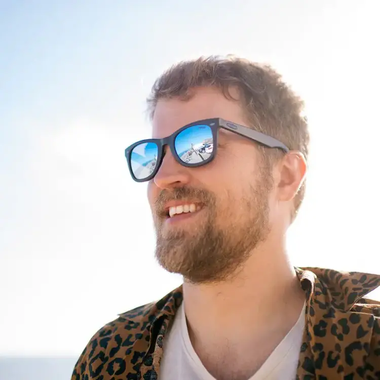 Revo Forge Sunglasses - Matte Black/Blue Water