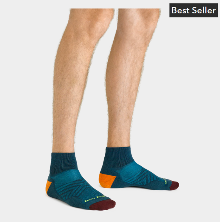 Darn Tough Vermont Men's Run 1/4 Ultra-Lightweight w/ Cushion