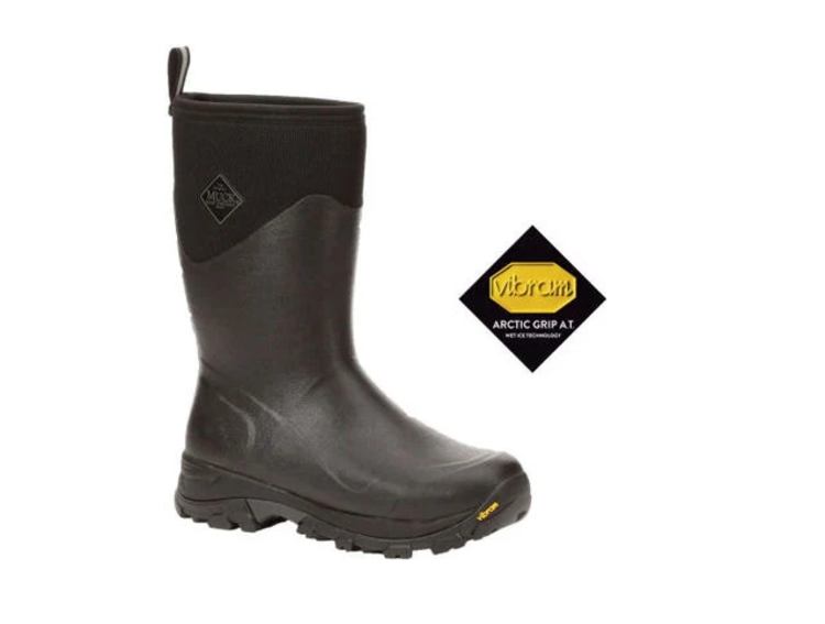 Muck Men's Arctic Ice Mid Boot + Vibram Arctic Grip A.T.