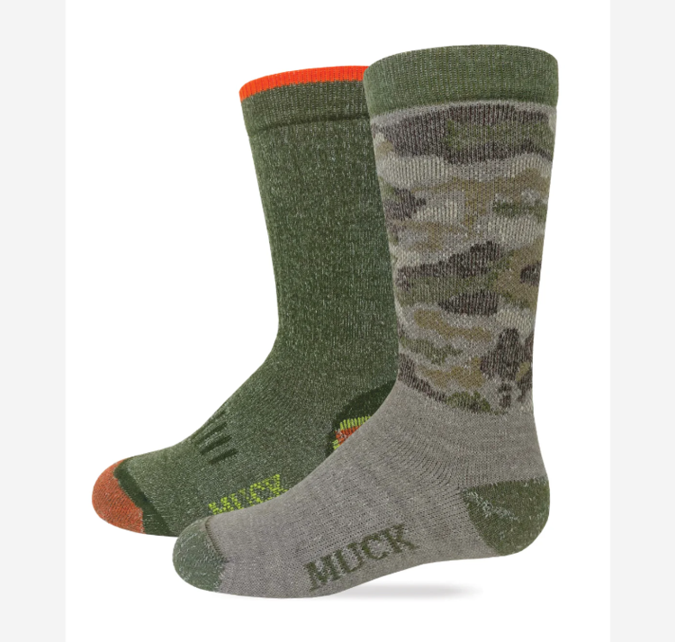 Muck Youth Merino Wool Blend Boot Socks 2 Pack